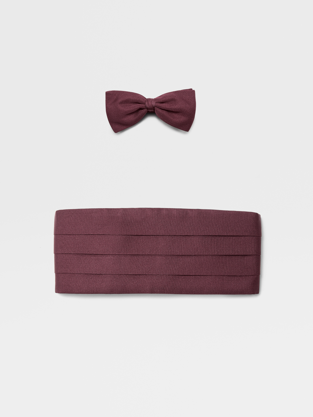 Brick Red Silk Bow Tie And Cummerbund Set